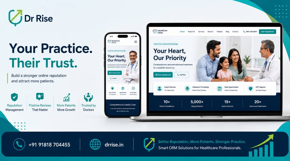 Healthcare digital marketing agency in Hyderabad-for drrise-website design