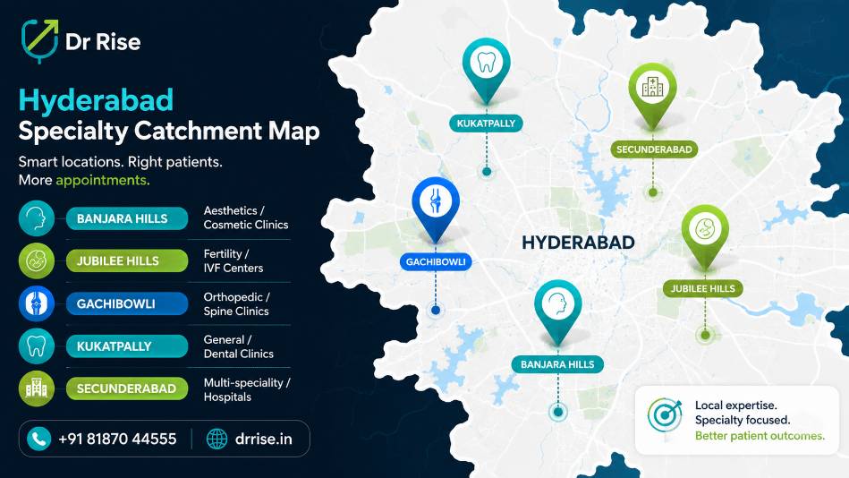 Healthcare Digital Marketing Agency in Hyderabad-for drrise-Healthcare speciality locations