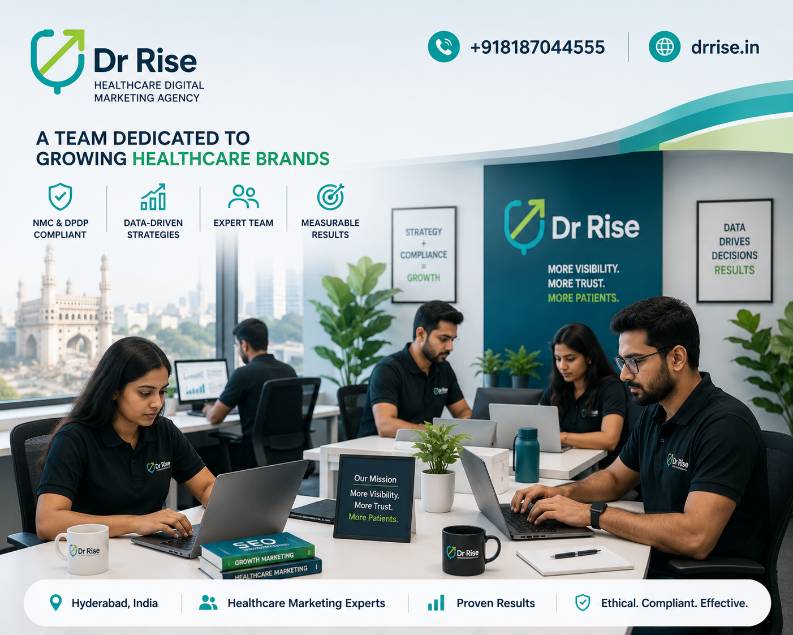 Healthcare Google Ads Agency in Hyderabad-for drrise- Team at work