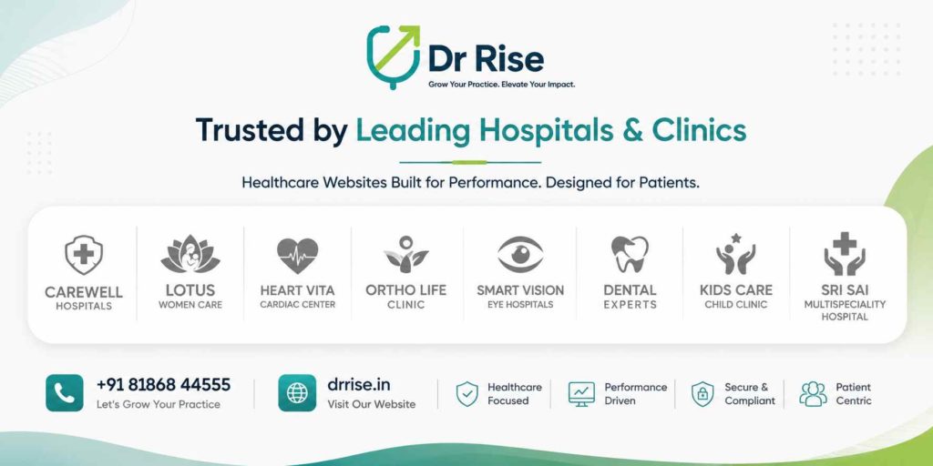 Healthcare Web Development - for drrise- clients in hyderabad