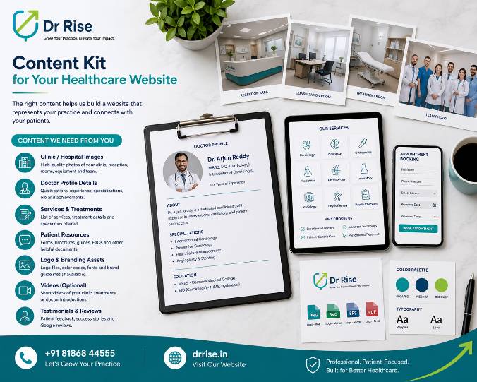 Healthcare Web Development- for drrise- content kit