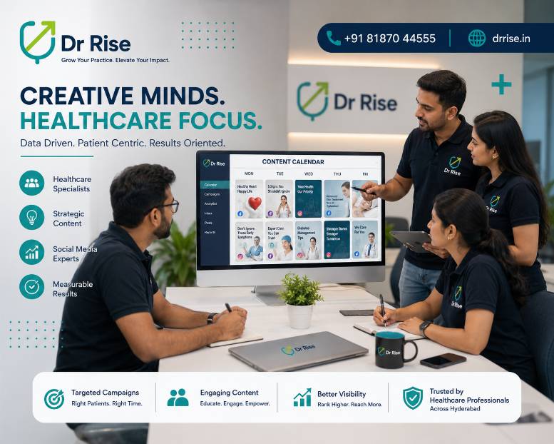 Social Media Marketing for Clinics in Hyderabad- for drrise- Social media agency team