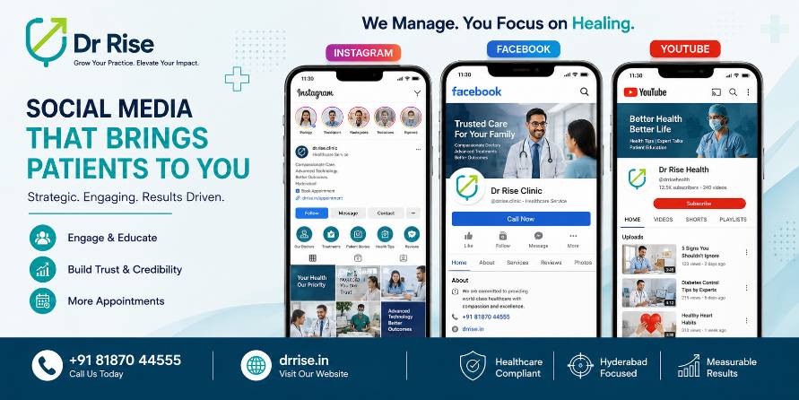 Social Media Marketing for Clinics in Hyderabad- for drrise- social media platforms